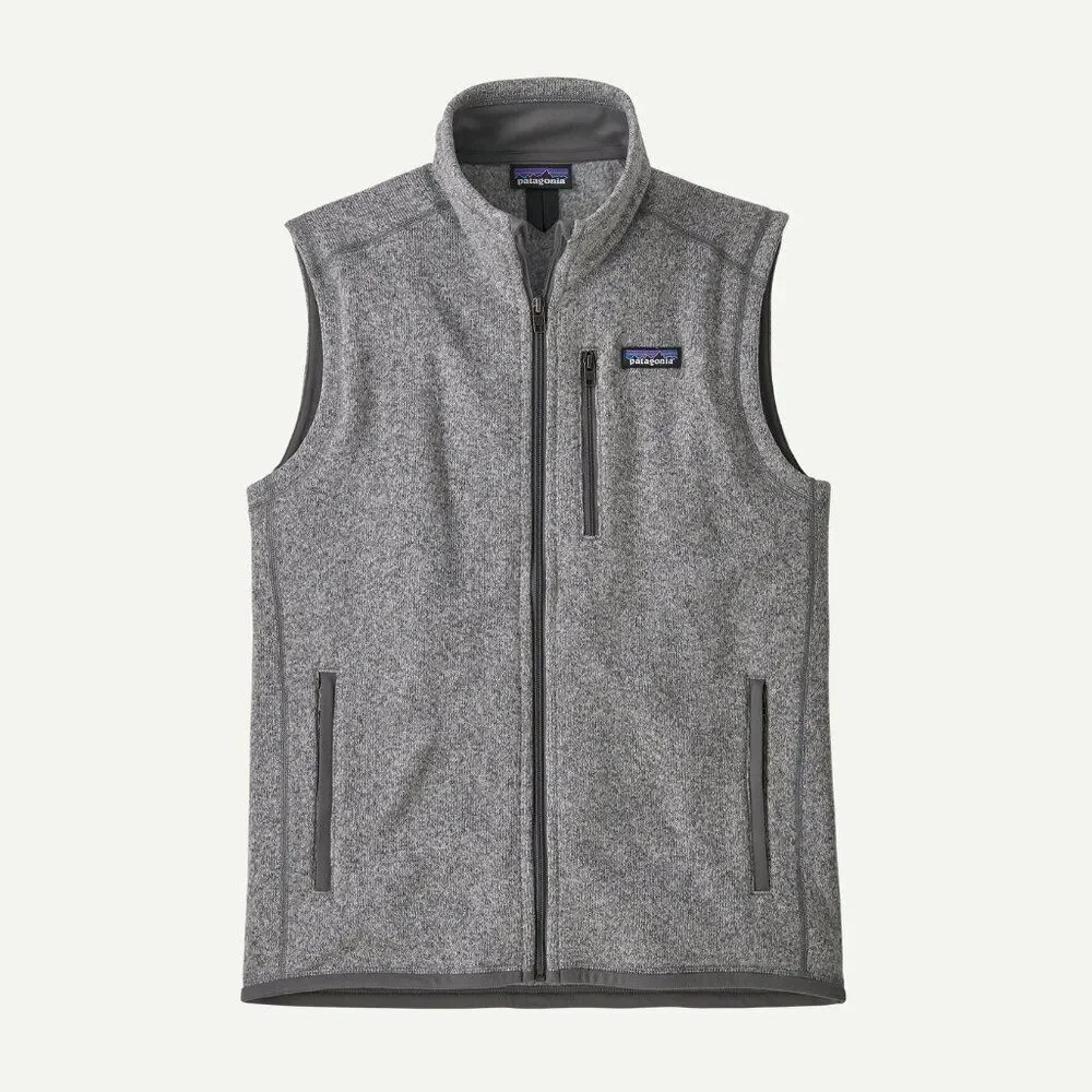 Patagonia Better Sweater Vest Mens Sz XL Front Zip Logo Fleece Gray New